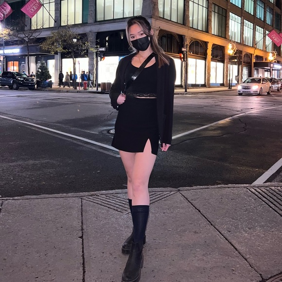 AEROPOSTALE Bethany Mota Black Oversized Pocket Blazer - Picture 3 of 5